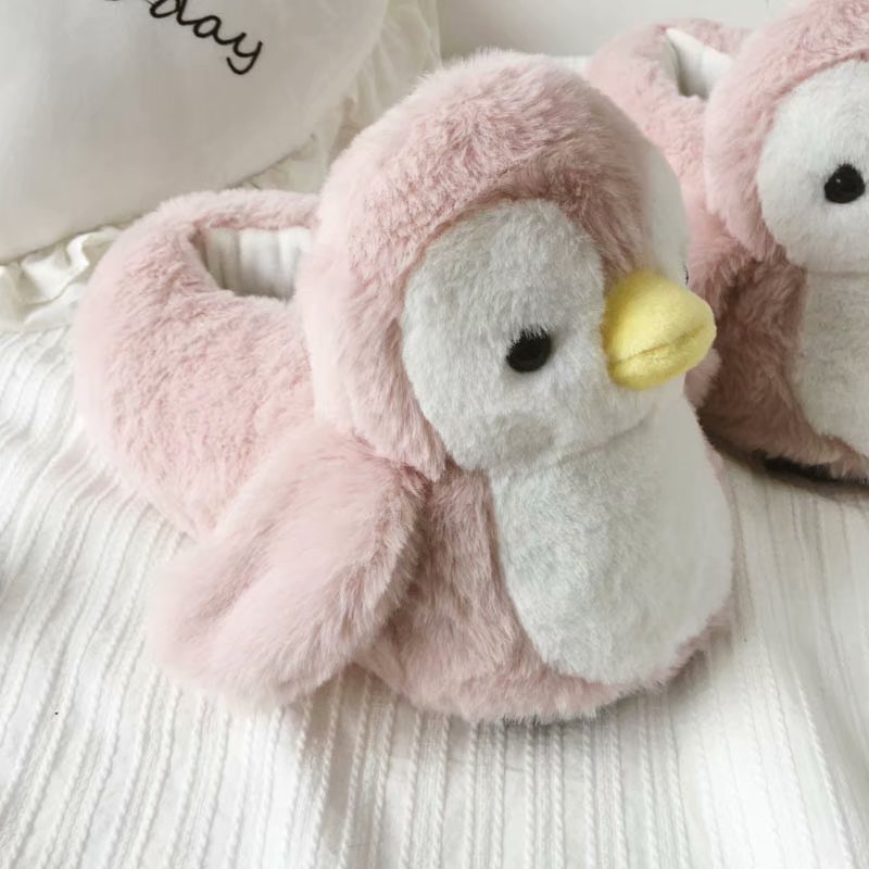 Furry Penguin slippers by SB - Style's Bug