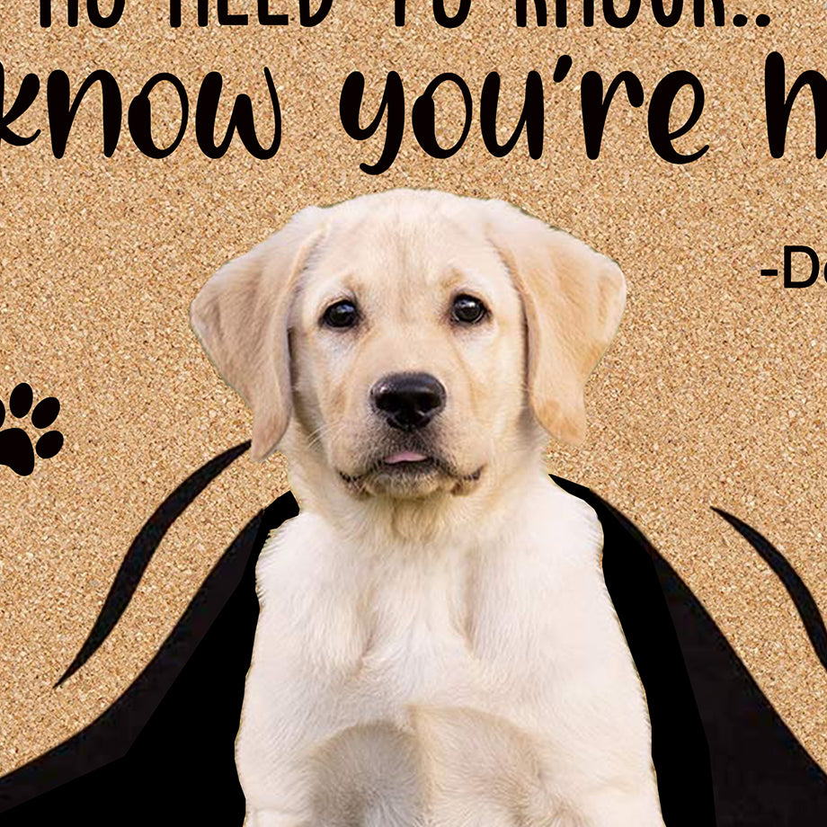 "No need to knock We know your are here" Personalised Mat by Style's Bug - Style's Bug