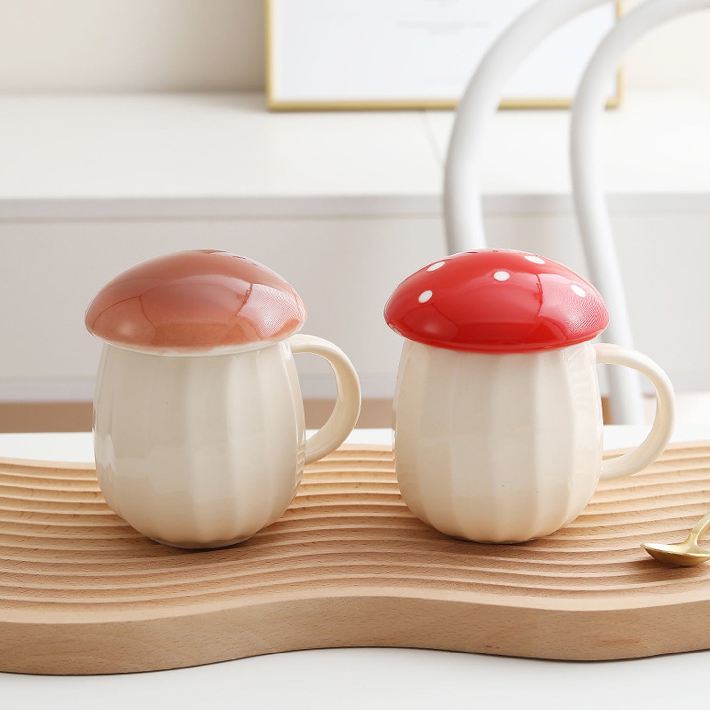 Realistic Mushroom mugs by Style's Bug (with lid) - Style's Bug