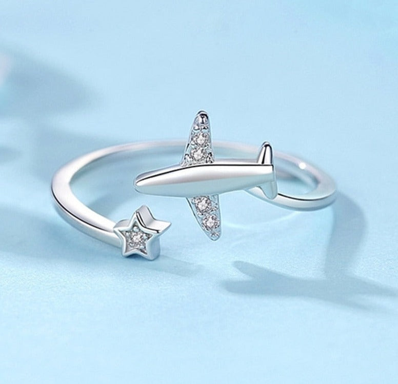 Star And Airplane Ring by Style's Bug (2pcs pack) - Style's Bug