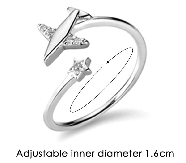 Star And Airplane Ring by Style's Bug (2pcs pack) - Style's Bug