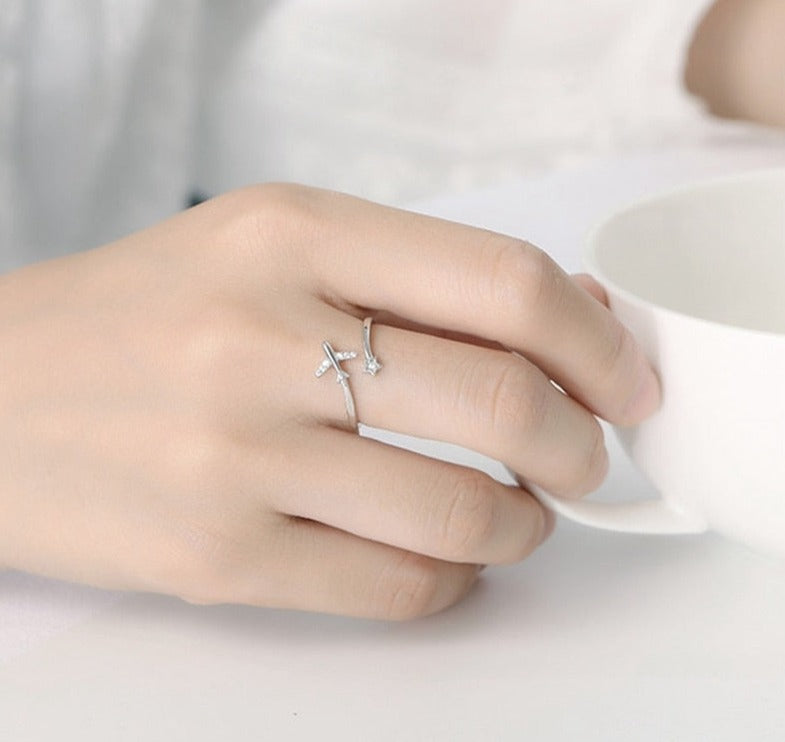 Star And Airplane Ring by Style's Bug (2pcs pack) - Style's Bug