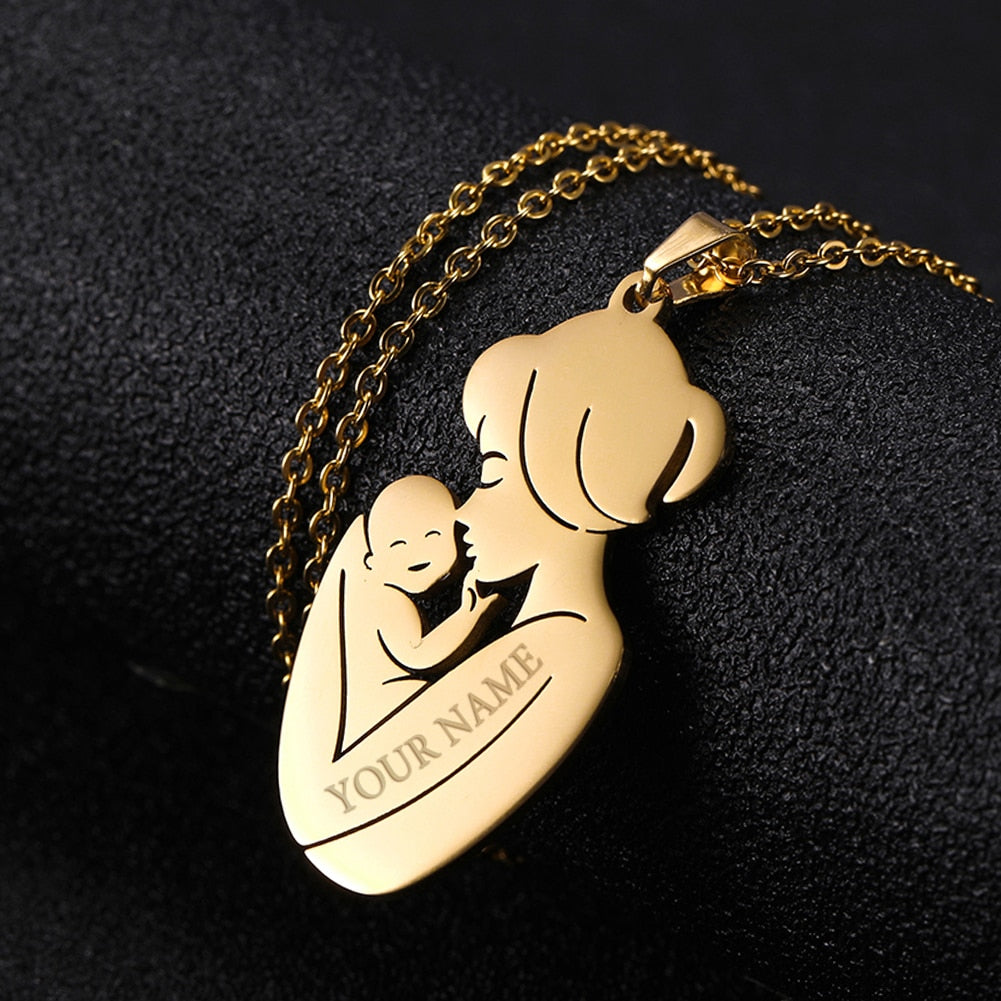 Custom Mom Baby necklace by Style's Bug - Style's Bug