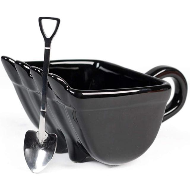 Excavator Bucket Mug by Style's Bug (+ Shovel spoon) - Style's Bug Black