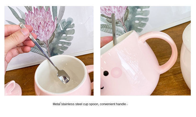 Rabbit eared mug with Lid + Spoon - Style's Bug