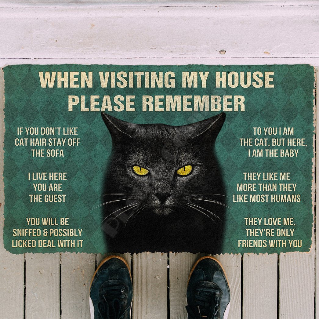 "Black Cat's Rules" mat by Style's Bug - Style's Bug