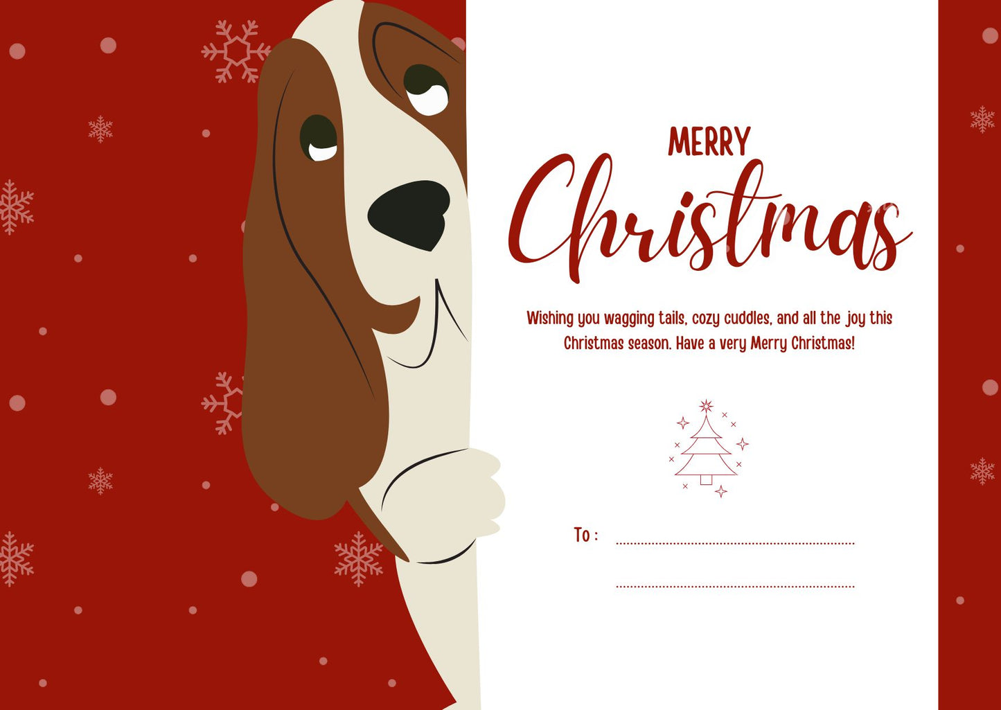Dog-Themed Folded Christmas Cards by Style's Bug