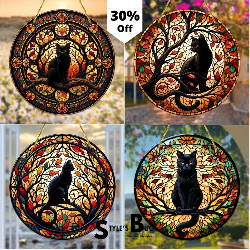 Artistic Hanging Black Cat Ornaments
