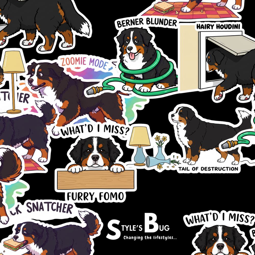 Bernese Mountain Dog Sticker Pack by Style's Bug