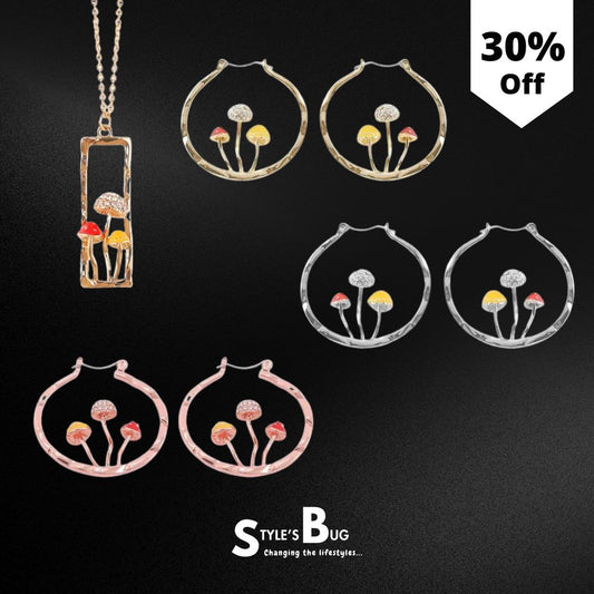 Artistic Mushroom Jewelry Sets