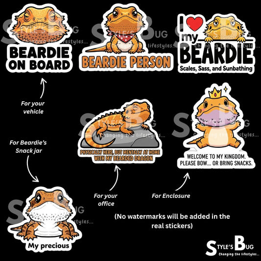 Special Bearded Dragon Stickers Pack (For Day Today Life)