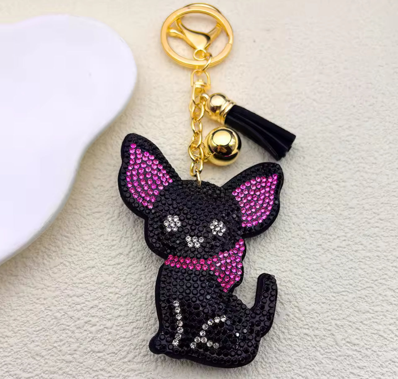 Crystal Chihuahua keychains
