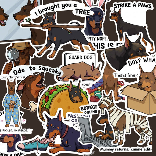 Doberman Sticker Pack by Style's Bug