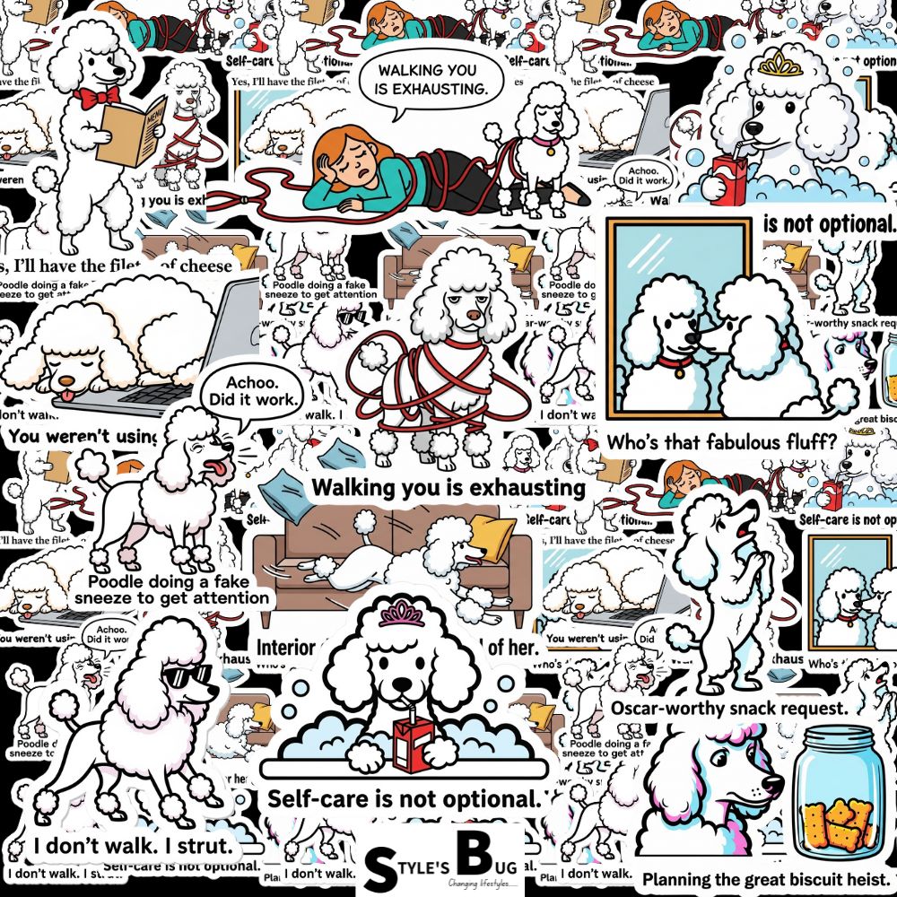 Poodle Stickers Pack by Style's Bug