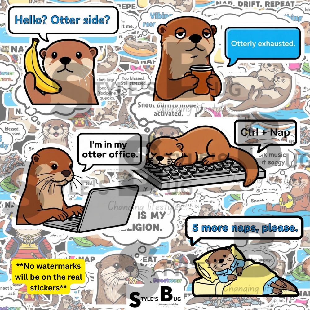 Otter Office Sticker Pack by Style's Bug