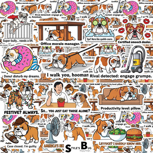 Bulldog Stickers Pack by Style's Bug