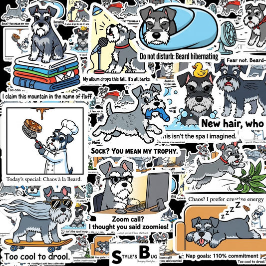 Schnauzer Sticker Pack by Style's Bug