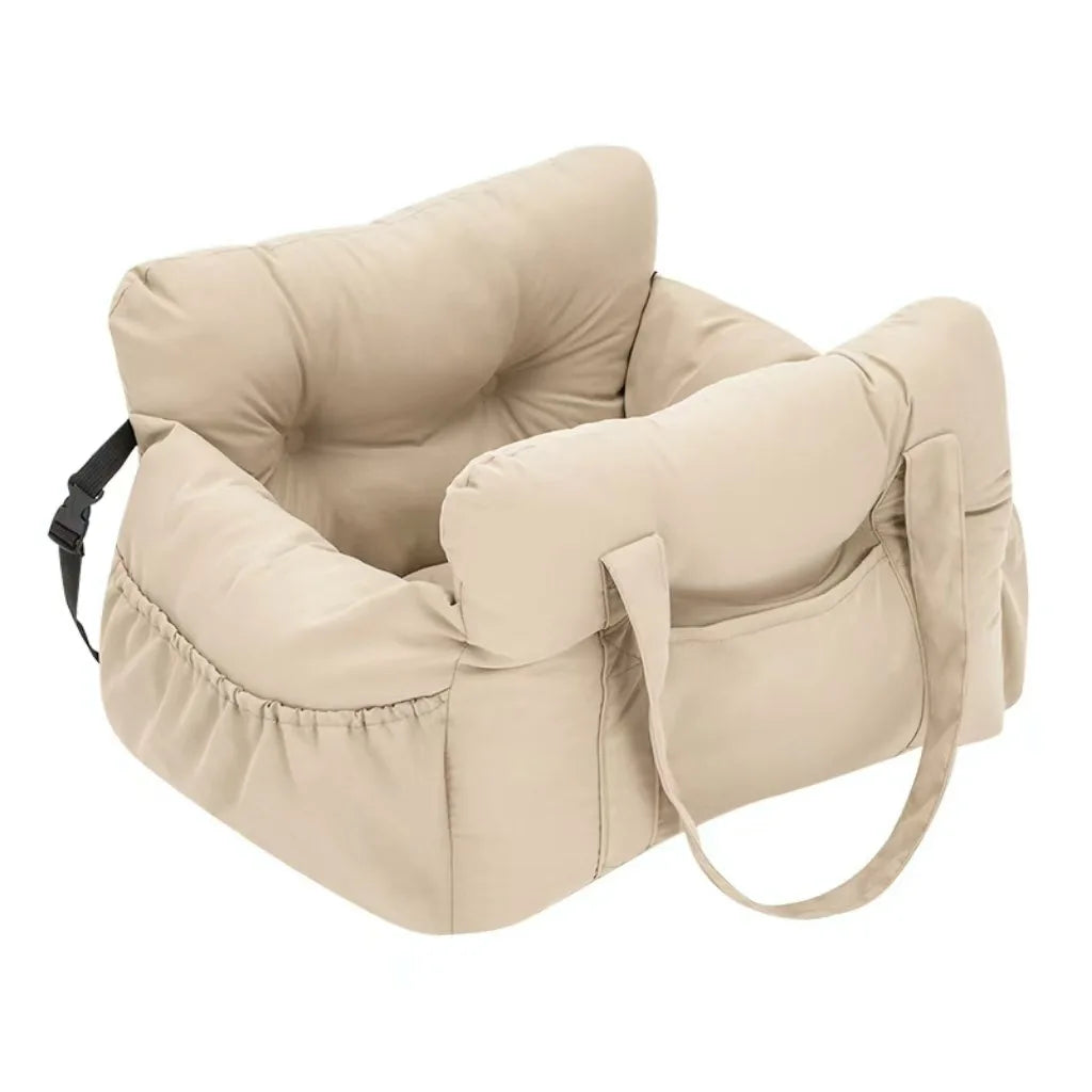 Comfy Dog Car Seat with Safety Belt + Can use as a carrier too