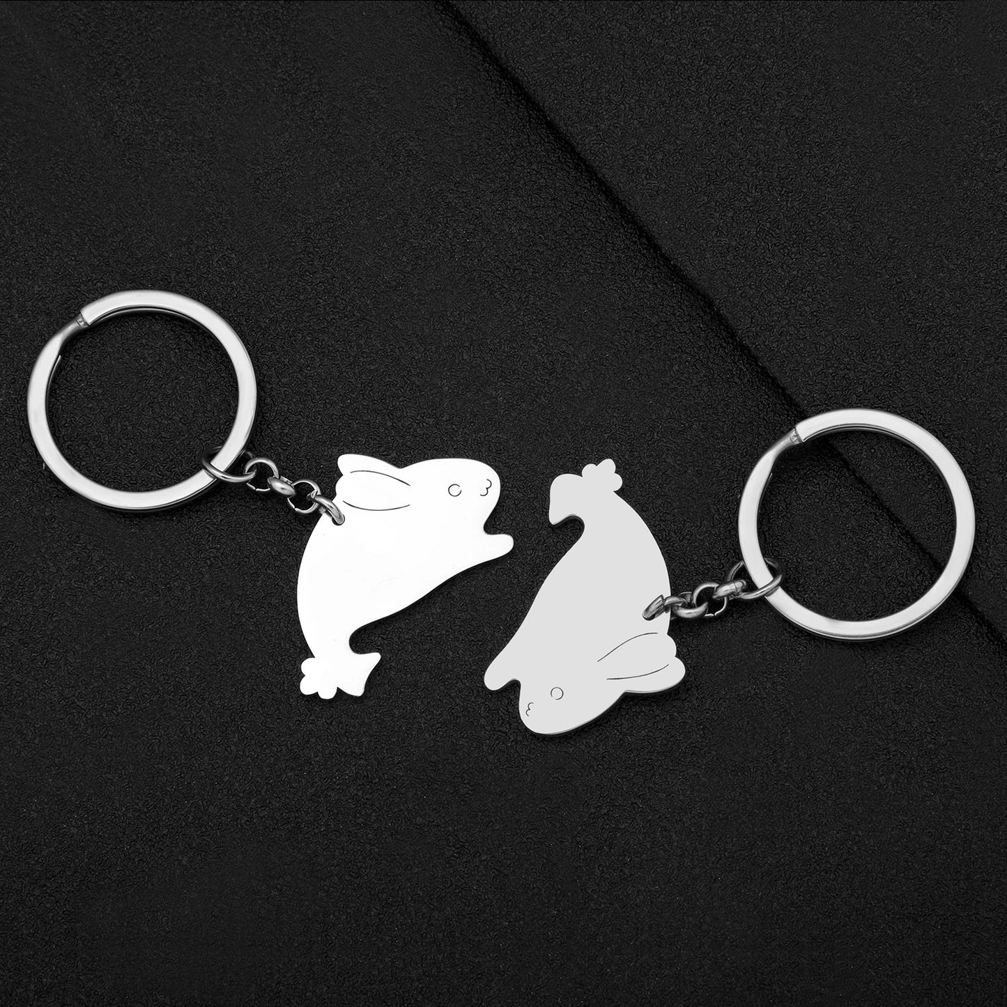 Best Friends Rabbit Keychains Pair