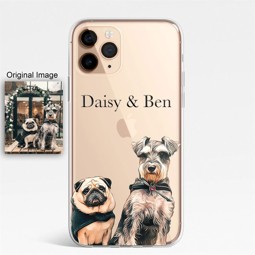 "Custom pet photo painting" printed iPhone cases by SB - Style's Bug