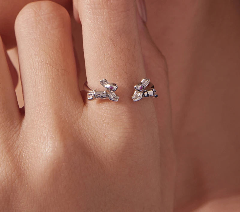 "The Bunny Couple" s925 ring