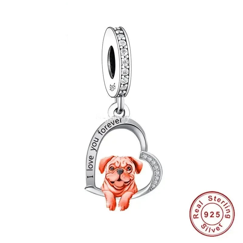 "I love you forever" Dog Pendants - Style's Bug Pug / Only Pendant