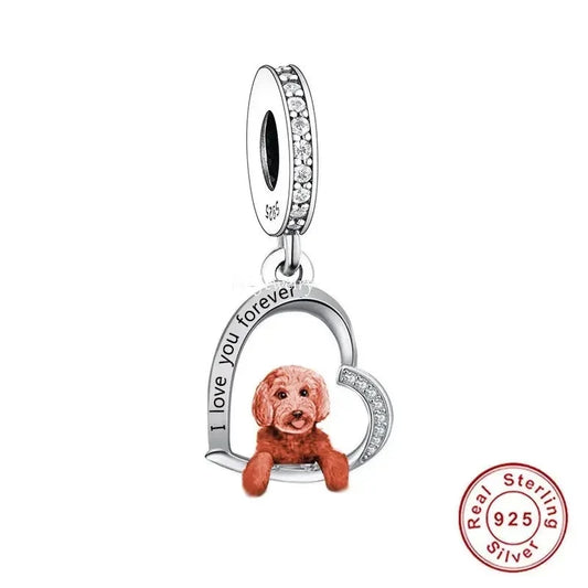 "I love you forever" Dog Pendants - Style's Bug Labradoodle / Only Pendant