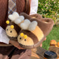 Furry Bee Slippers (with a rubber sole)