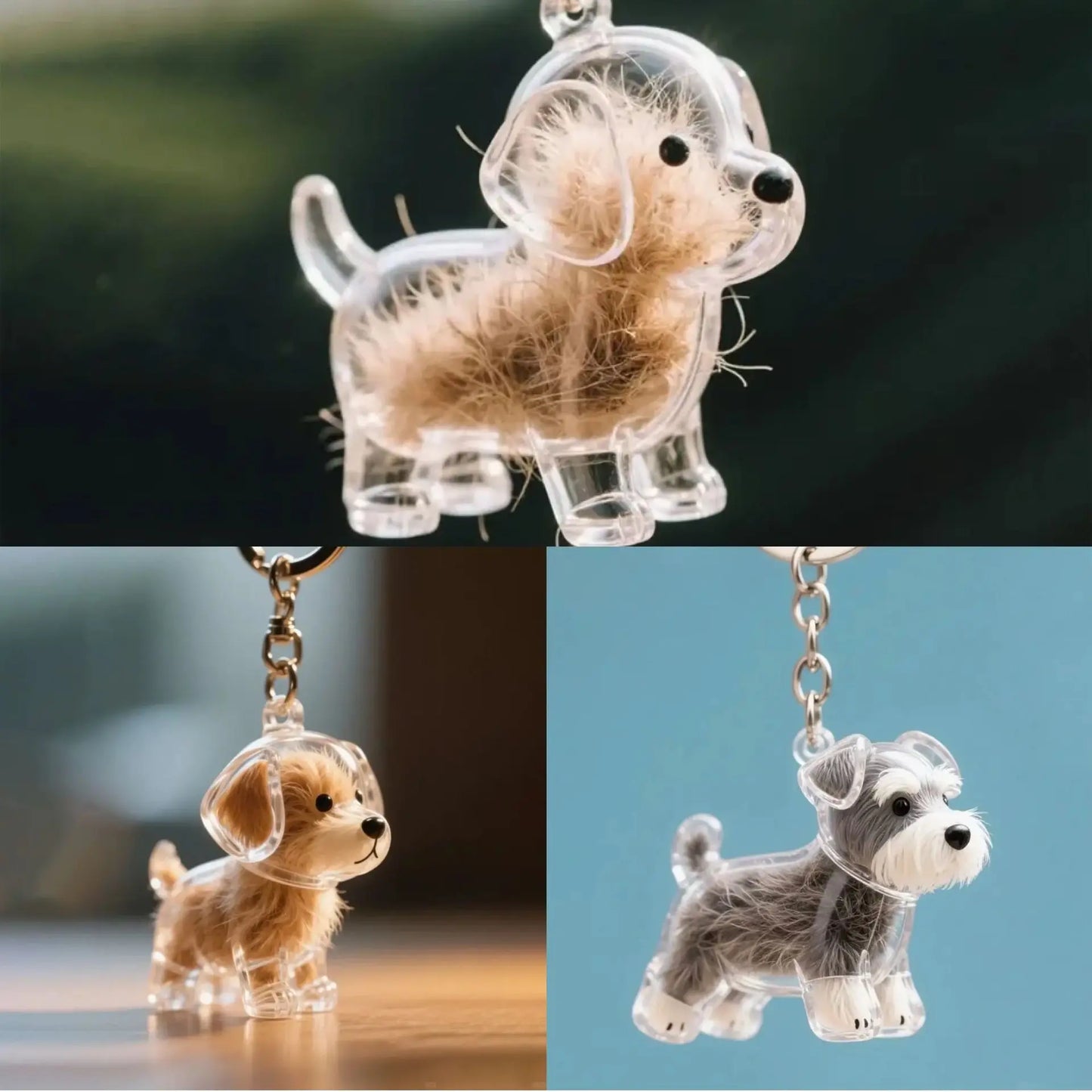 Pet fur Storage Keychain by Style's Bug