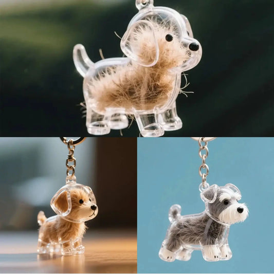Pet fur Storage Keychain by Style's Bug