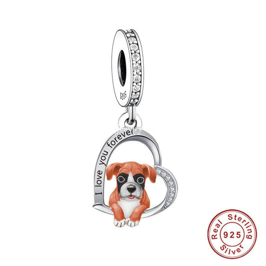 Boxer "I love you forever" Dog pendant