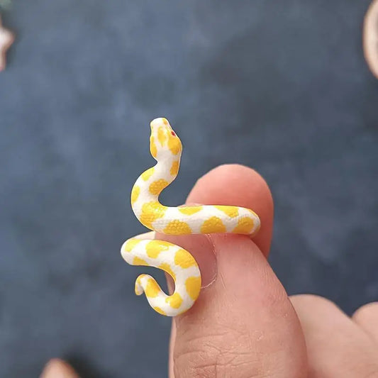 Realistic Yellow Corn Snake Ring