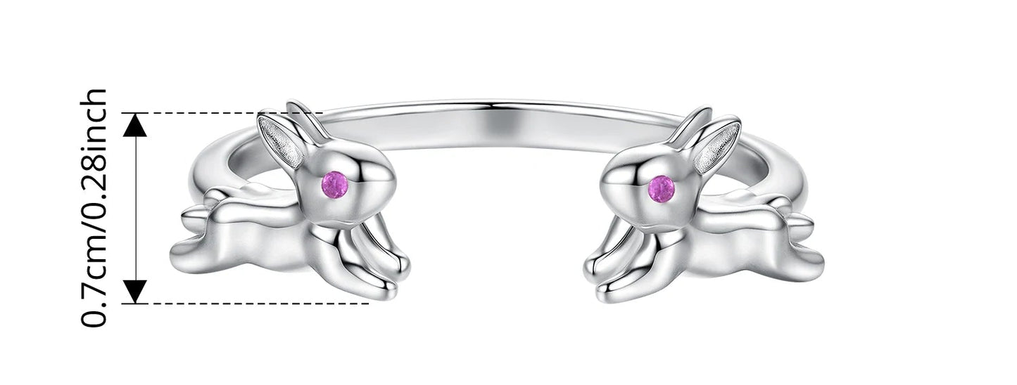"The Bunny Couple" s925 ring
