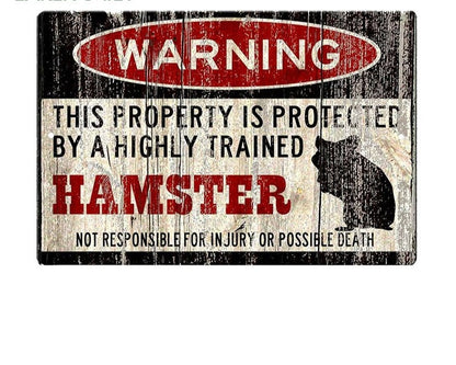 Funny Pet Warning Sign Stickers (2pcs pack)