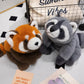 "Raccoon & Red Panda Family" Plushies