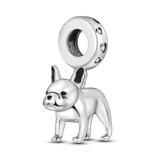 Lifelike Silver French Bulldog Necklace Pendant