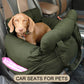 Comfy Dog Car Seat with Safety Belt + Can use as a carrier too