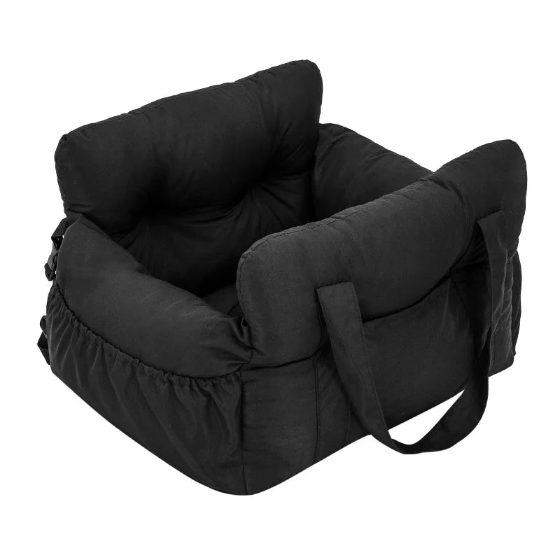Comfy Dog Car Seat with Safety Belt + Can use as a carrier too