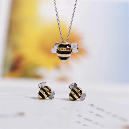 s925 Bumble bee jewellery set