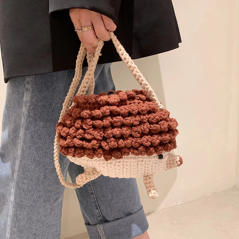 Hedgehog Woven Shoulder Bag
