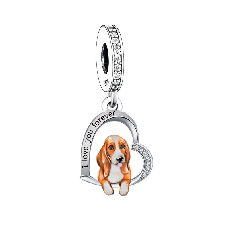 "I love you forever" Dog Pendants - Style's Bug Basset Hound / Only Pendant