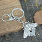 Retro Gothic Moth Keychain
