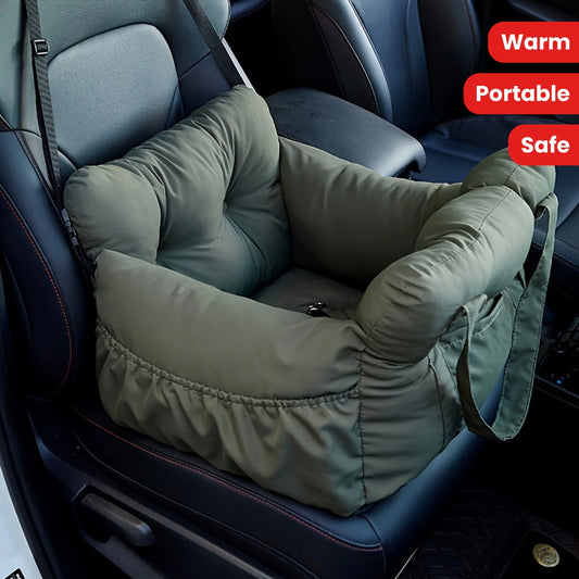 Comfy Dog Car Seat with Safety Belt + Can use as a carrier too