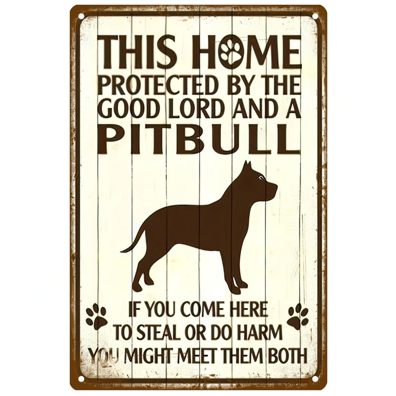 Vintage Dog Warning signs