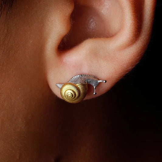 Golden Shell Snail Earrings