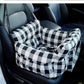 Comfy Dog Car Seat with Safety Belt + Can use as a carrier too