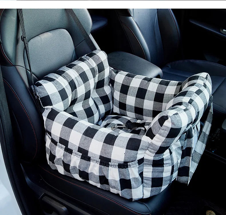 Comfy Dog Car Seat with Safety Belt + Can use as a carrier too