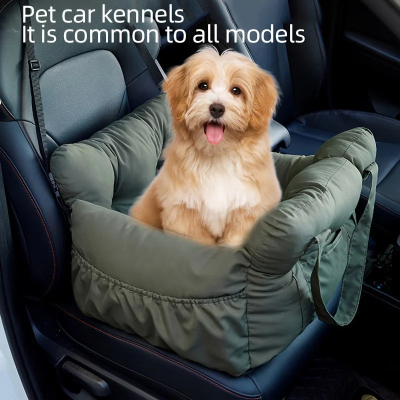 Comfy Dog Car Seat with Safety Belt + Can use as a carrier too