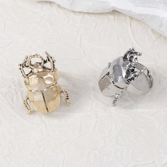 Realistic Scarab Beetle Rings
