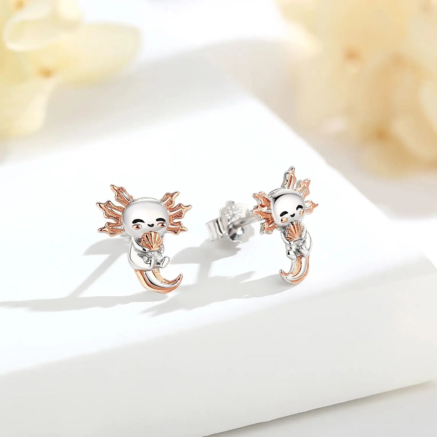 Pink Axolotl Jewelry Set